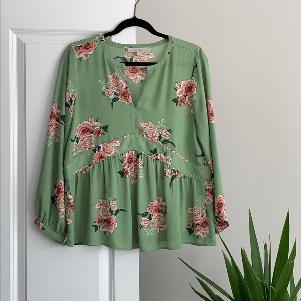 LOFT Floral Blouse